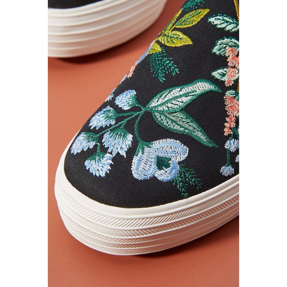 Keds Black Floral Embroidered Sneakers - Picture 3 of 16